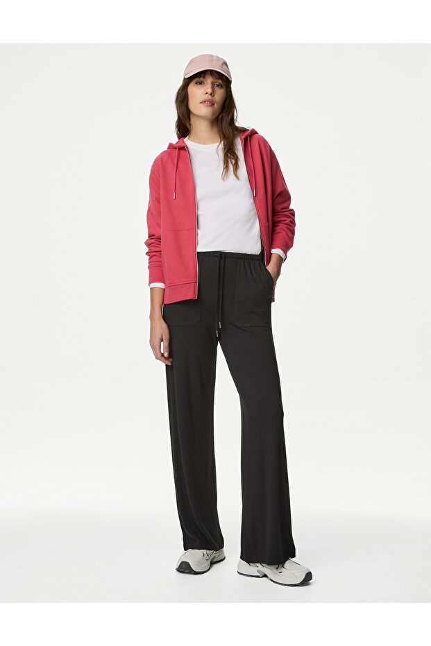 Wide Leg Örme Pantolon - 2