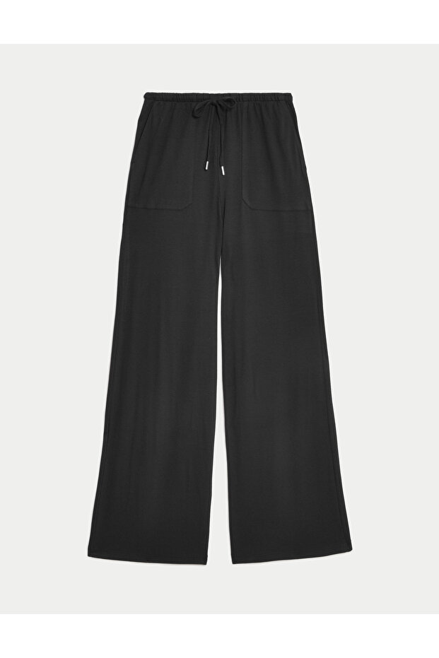 Wide Leg Örme Pantolon - 5