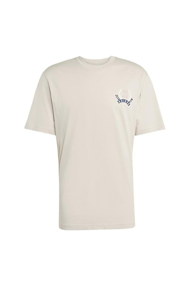Men's Beige T-Shirt Graphic Lo Ss t Jx8157