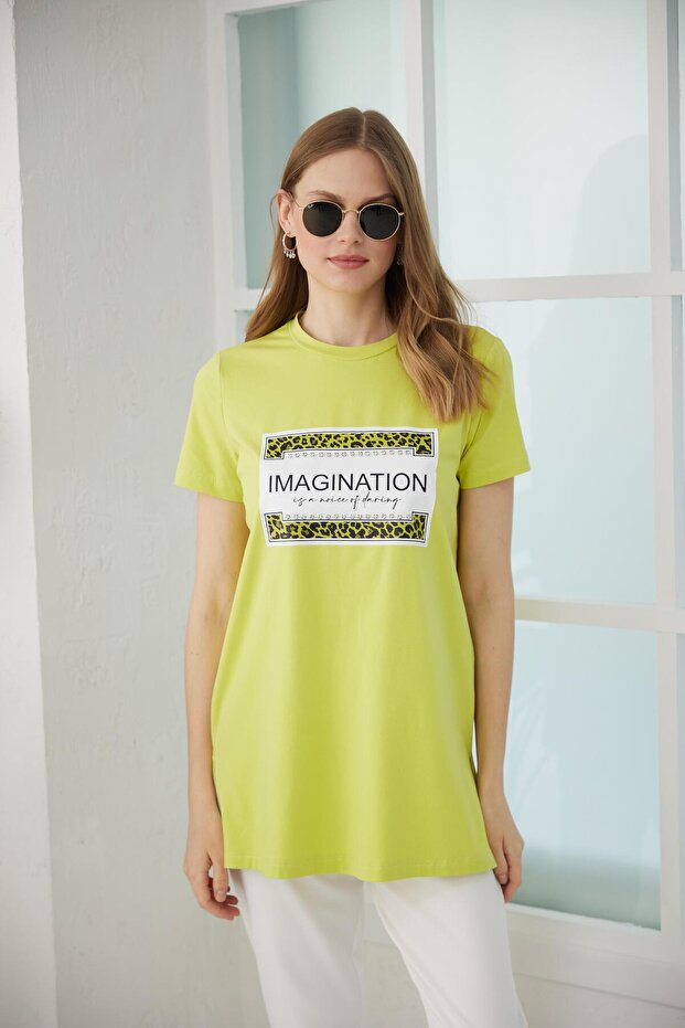TAŞLI BASKILI TSHIRT - 1