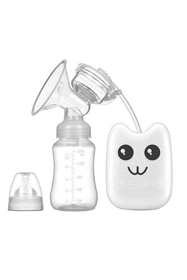 Electric Breast Pump In White With 150Ml Bottle, Multiple Suction Levels, Usb Rechargeable, T