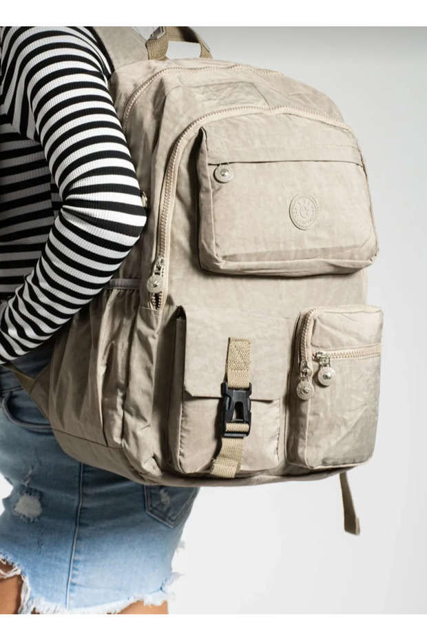 Ultra Light Multi-Pocket Waterproof Backpack Mink - 2