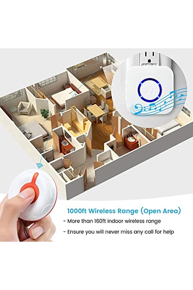 Neo™ Tuya® SOS Panic Button for the Elderly, Smart App, without WIFI - 6