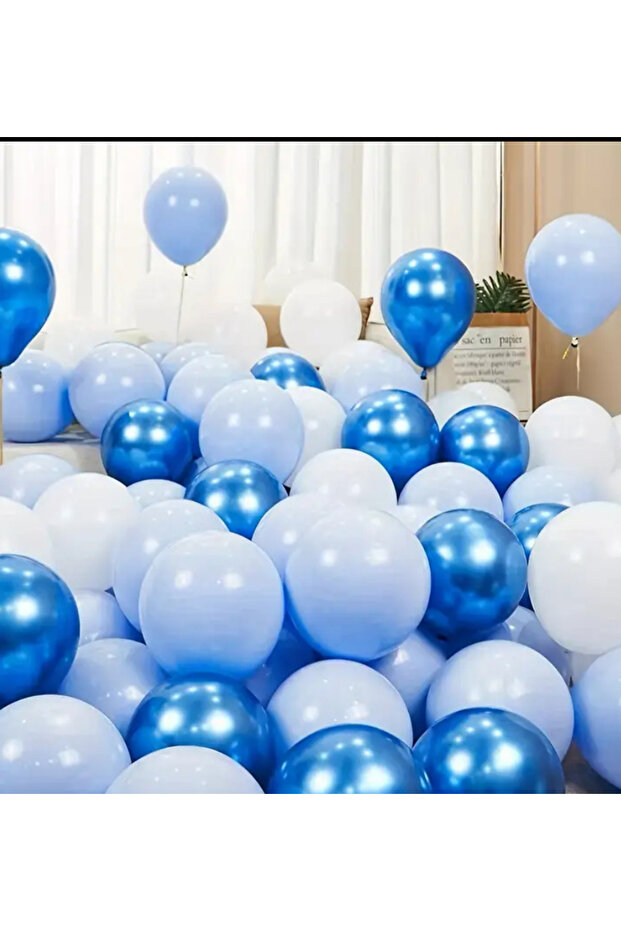 Blue White Navy Blue Balloon Set 20 Pieces