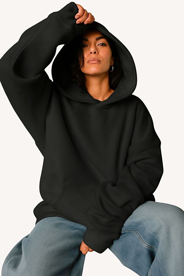 3-Ply Combed Cotton Unisex Hooded Sweatshirt