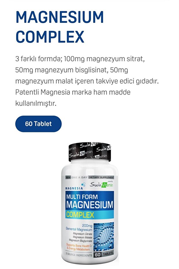 Magnesium Complex 60 Tablet - 3