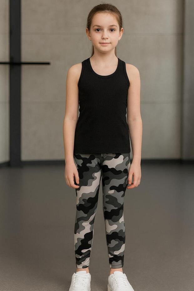 Diver Sportsman Girls Leggings/ Leggings with Belt at the Waist/ Diver Sportsman Leggings