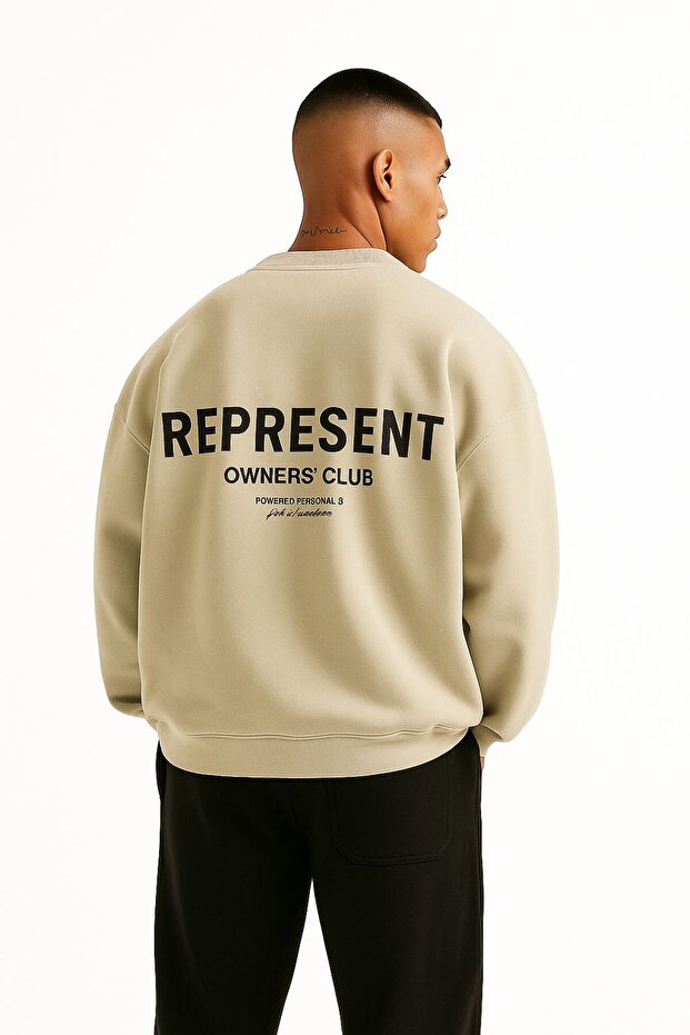 3 Yarn Combed Cotton Represent Printed Unisex Sweatshirt
