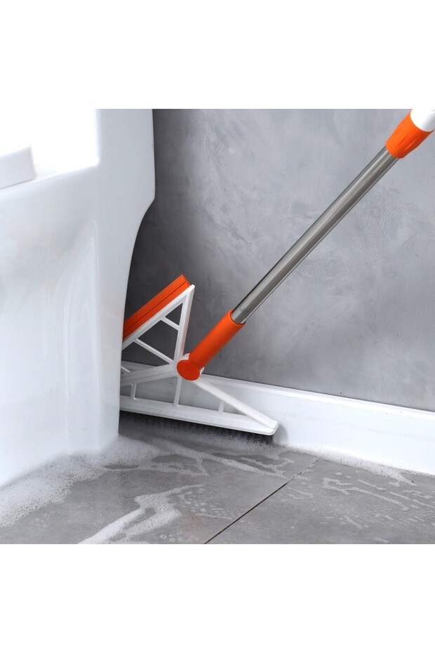 Flippy Multifunctional Mop, Orange, Silicone Squeegee, Telescopic Handle - 4