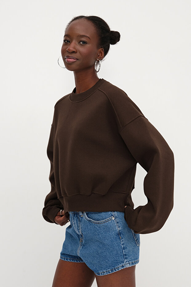 Şardonlu Basic Sweatshirt S3812-İ13 - 1