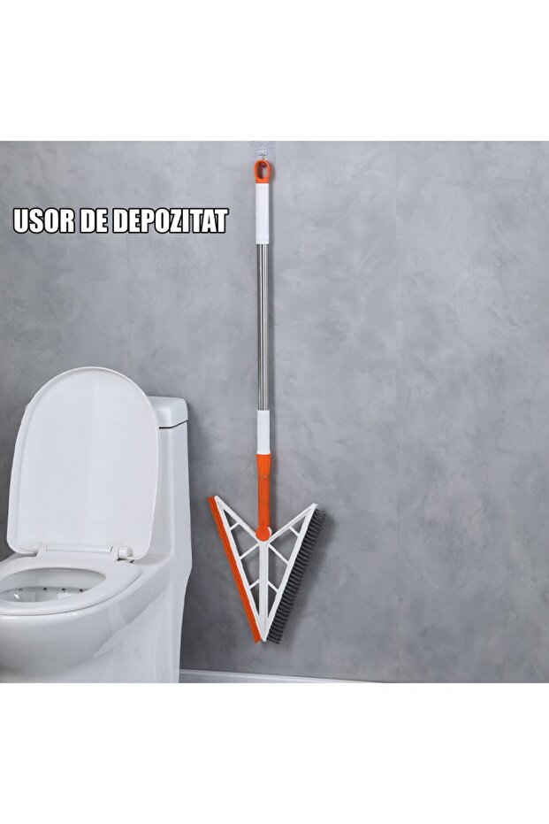 Flippy Multifunctional Mop, Orange, Silicone Squeegee, Telescopic Handle - 8