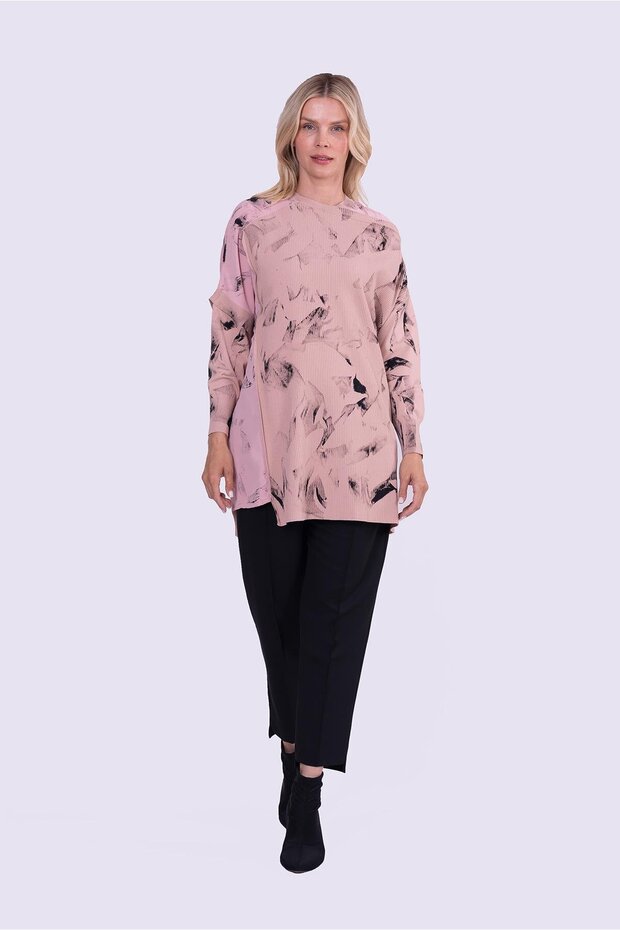 Bellows Knitwear Tunic Black-Somon