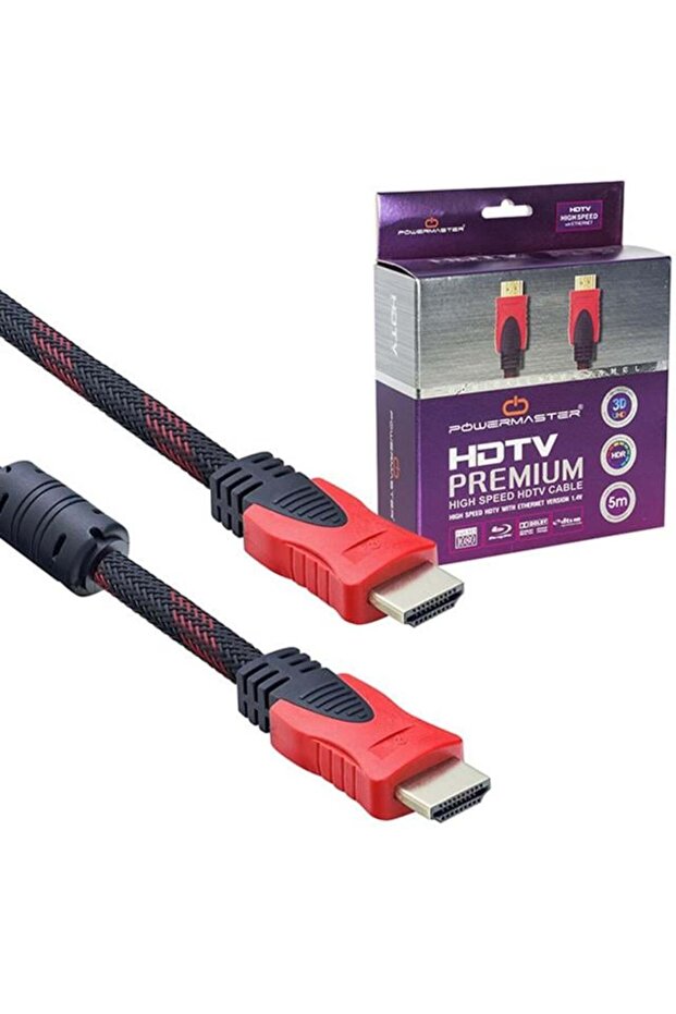 كابل HDMI مضفر بطول 5 أمتار من باور ماستر - 1