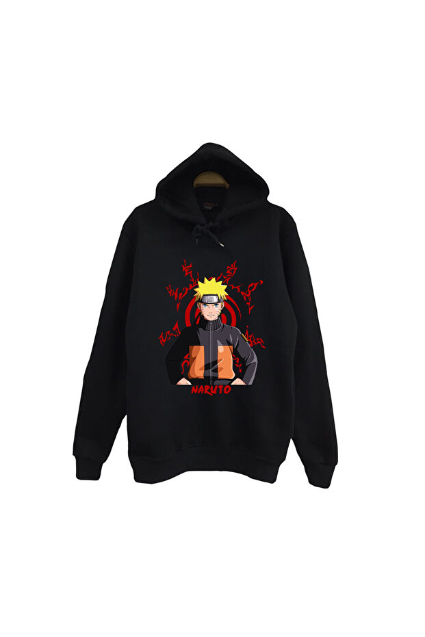 Naruto Itachi Uchiha Anime Printed Unisex 100% Cotton Hooded Sweatshirt