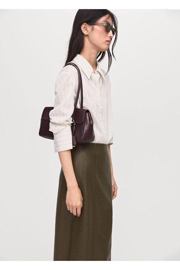 Deri görünümlü kalem etek - 6