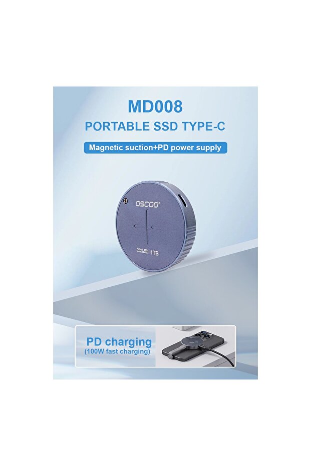 MD008 1 TB 10GBPS (1100/1100MB/sn)Type C +Type C(Pd) Taşınabilir SSD - 7