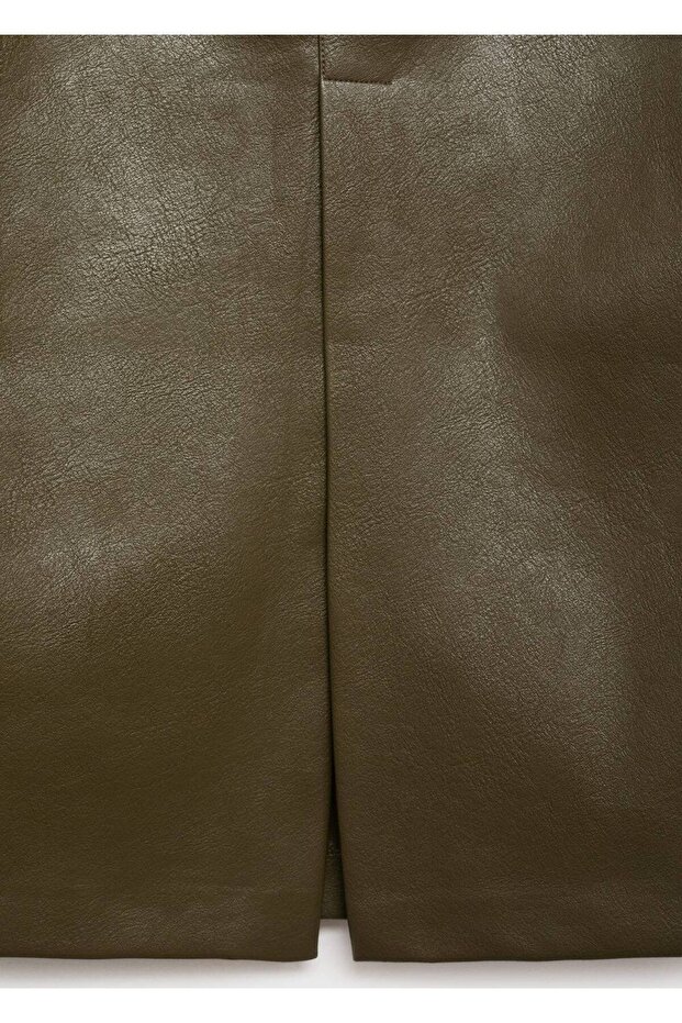 Deri görünümlü kalem etek - 5