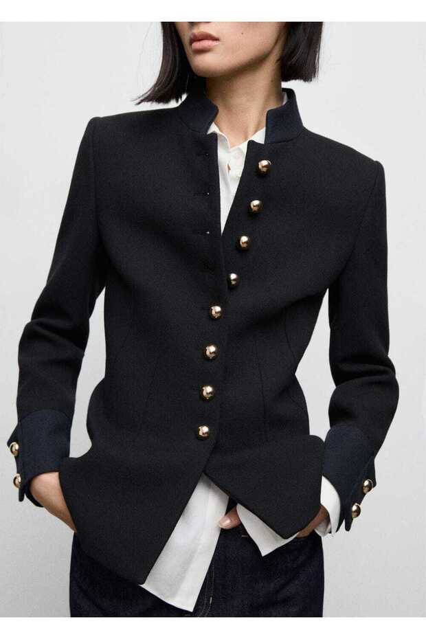 Slim Fit Judge Collar Jacket