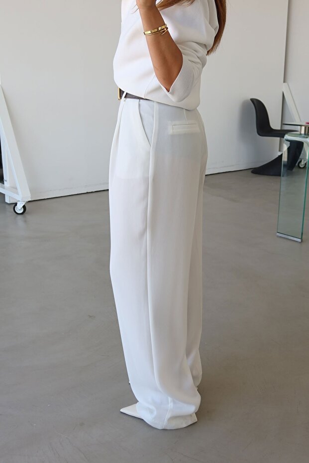 Yüksek Bel Basic Pantolon - 3