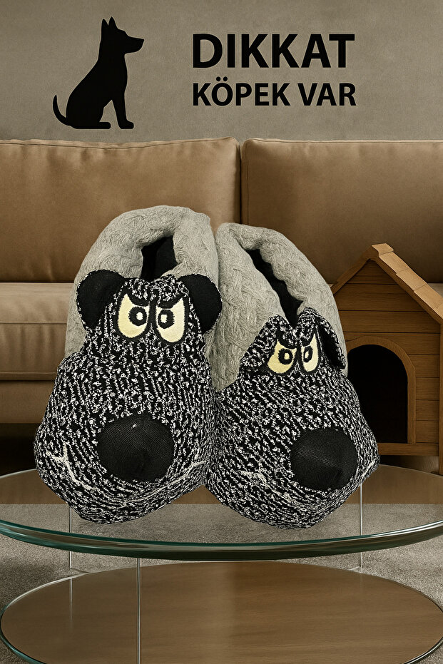 Unisex Kızgın Köpek Panduf - 1