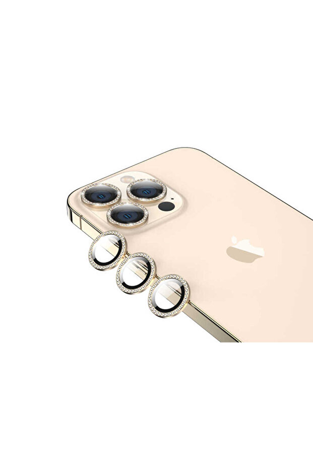 واقي كاميرا متوافق مع هاتف iPhone 13 Pro ECRZ CL-06 - ذهبي