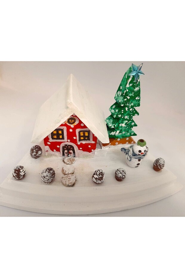 Ahşap Yılbaşı Dekor Evi - 3