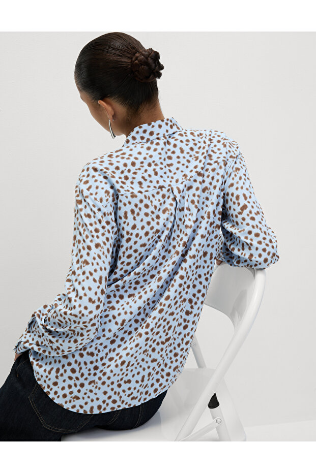 Desenli Kadın Gömlek - 4