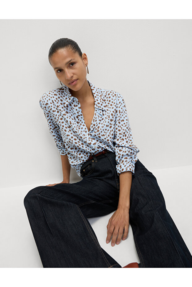Desenli Kadın Gömlek - 1