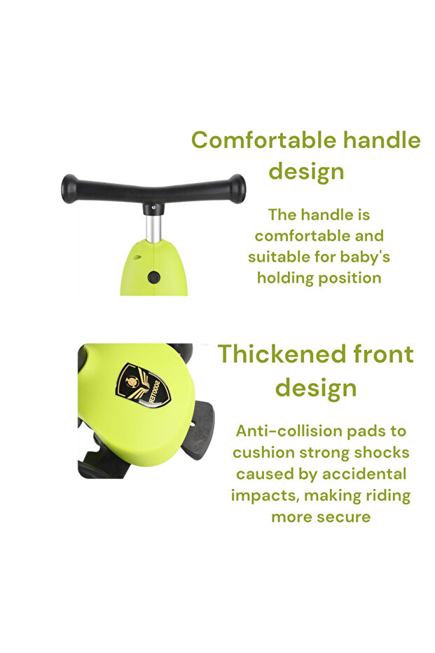 3-in-1 Transformable Scooter for Children with Adjustable Handle and Illuminated Wheels - 4