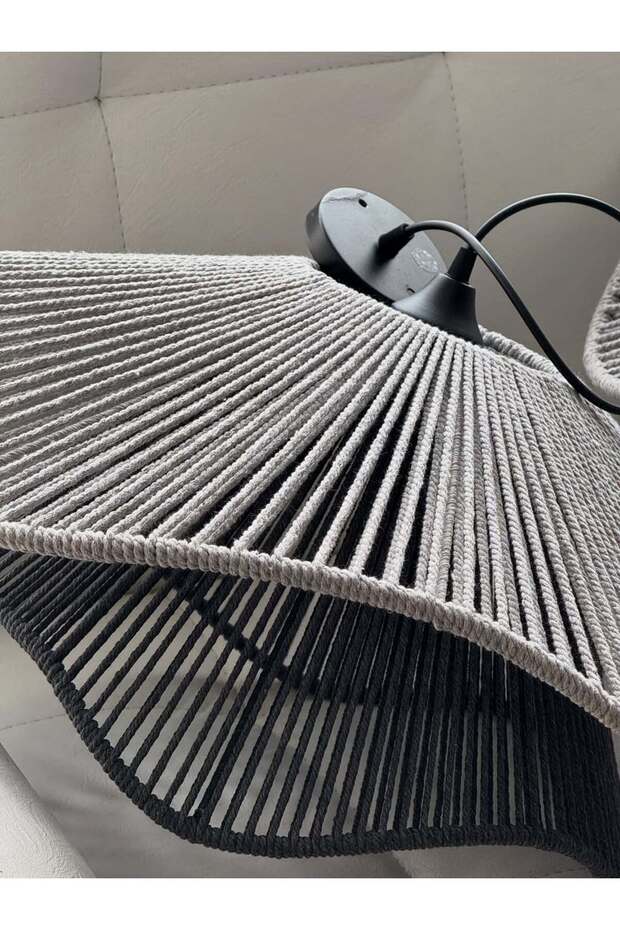Rustik Tarz Bohem avize Makrome avize Salon avize Yatak Odası Avize Rattan Avize - 4