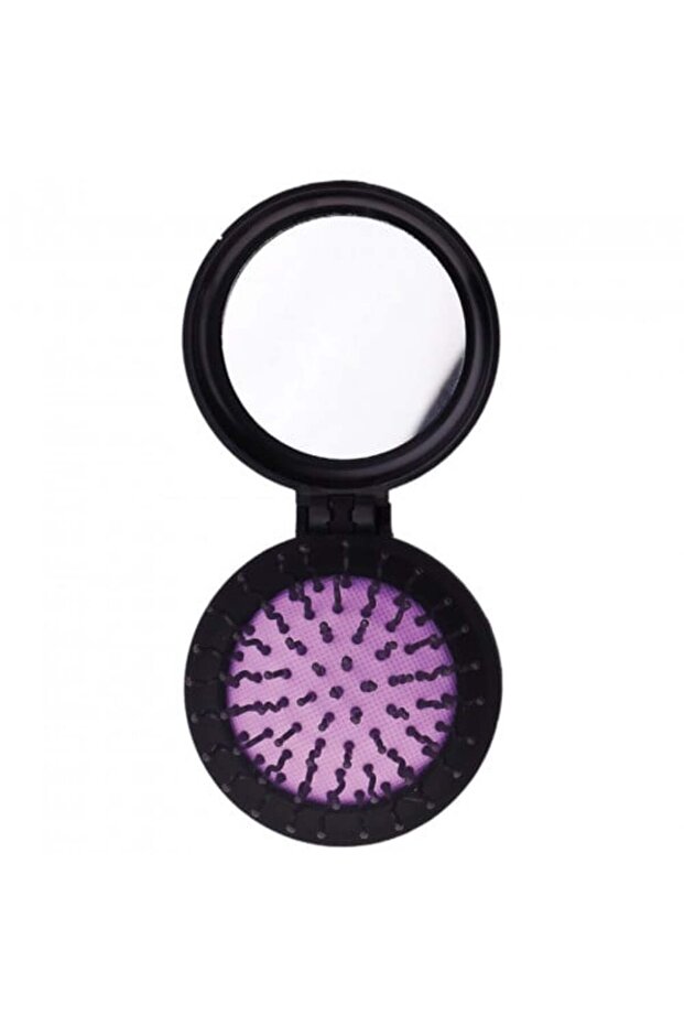 Rose Aroma Foldable Hairbrush With Mirror