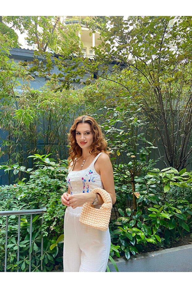 incila sade örgü penye çanta - 2