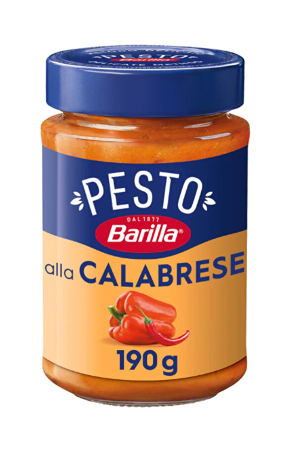 Pesto Calabrese Pasta Sauce with Chilli Peppers and Italian Cheese 190g x 4 Pcs