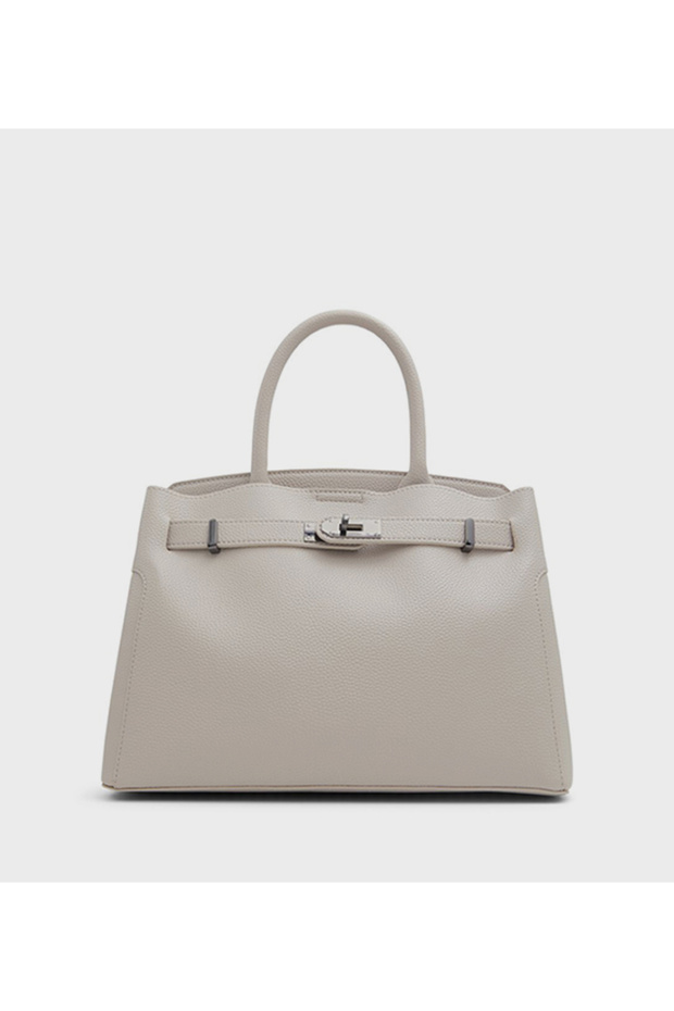 Lemercier Textured Twist Lock Satchel Bag