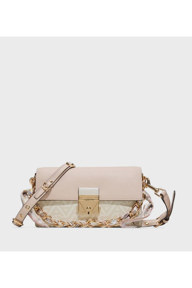 Gedia Logo Patterned Flap Crossbody Bag