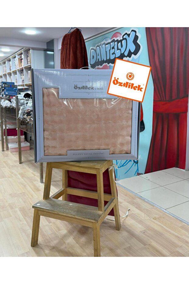Fluffy Çift Kişilik Yatak Örtüsü Seti (220x240 cm) - 3 Parça Set - EKRU - 4