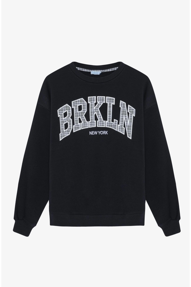 nakış detaylı sweatshirt - 1