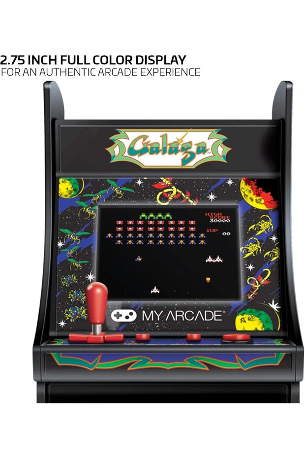 Galaga Micro Player 10" Mini Retro Arcade Cabinet – Compact Collectible Gaming Console