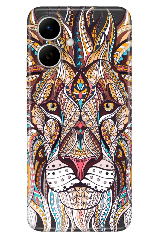 Spark Go 2 (Km4) Compatible Case Colorful Silicone Printed Tpu Lion Mandala