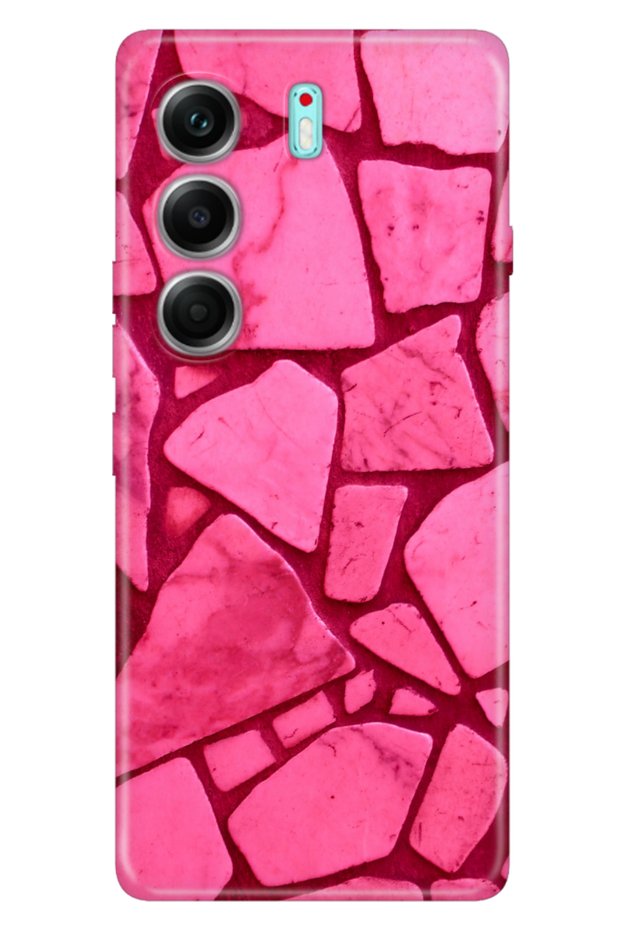 Camon 40 Pro 5g Cm7 Compatible Case Patterned Silicone Printed Cover Pink Concrete