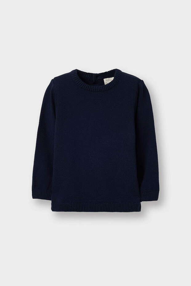 Crew Neck Knitwear Navy Blue Baby Boy Sweater A5036A5/Nv241