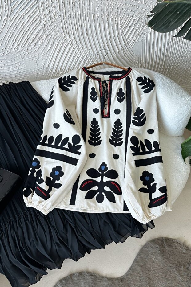 Zerda Beyaz Bluz - 1