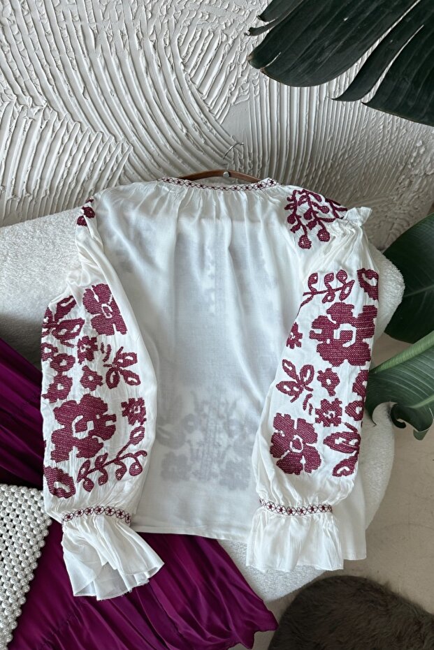 Silva Beyaz Bluz - 8