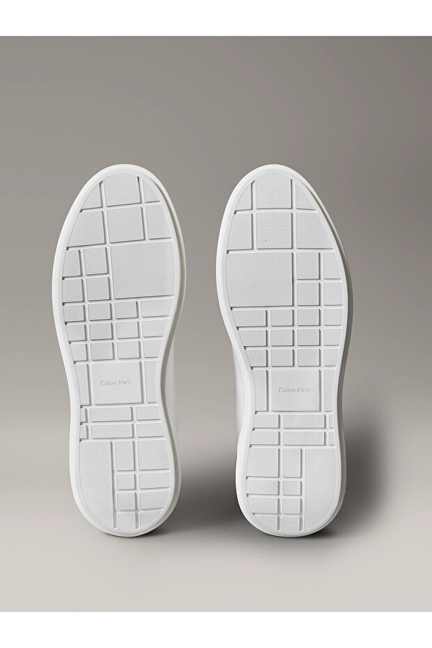 Kalın Tabanlı Bağcıklı Deri Erkek Sneaker YM0YM01344-01W - 5
