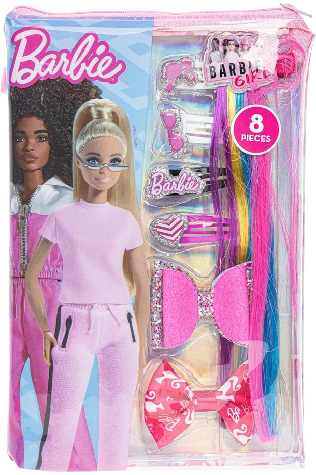 Barbie Hair Accessories with Gift Bag Set, Pretend Toys for Kids Age Above 3