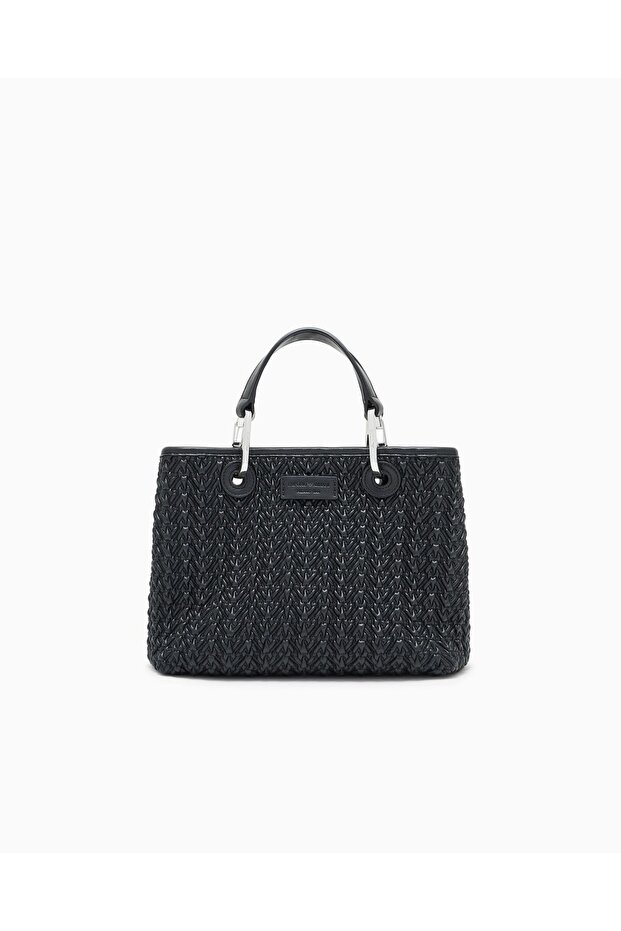 Women's Embossed Pattern Magnetic Closure Removable Shoulder Strap Black Shoulder Bag Ew000361 Af189