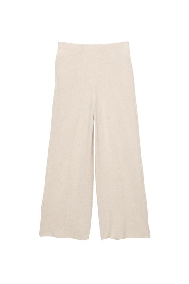 Yumuşak dokunuşlu geniş paça pantolon - 3