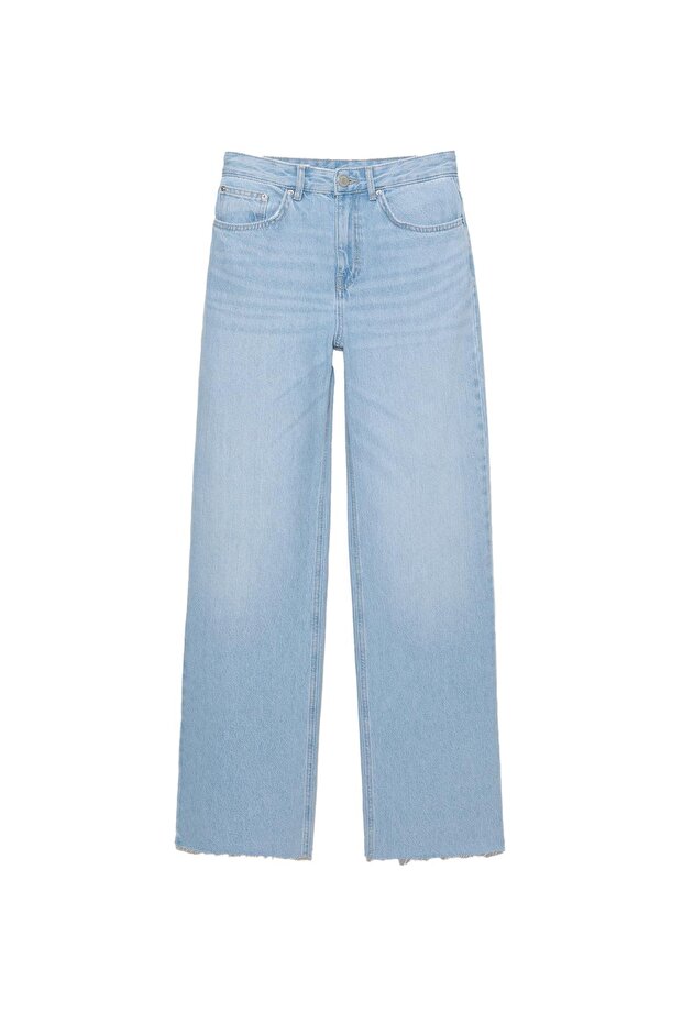 Yüksek bel straight fit jean - 3