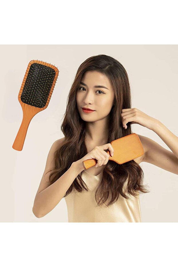 Bamboo Comb with Steel Needle Tip Bamboo Hair Brush