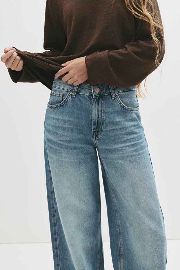 Düşük bel loose jean - 7
